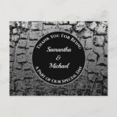 上品な結婚式 クラックル シルバー ゲスト 感謝状 ポストカード (正面)