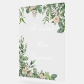 上品な緑のウェルカムサイン アクリルサイン (傾斜)