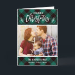 上品な緑のバッファローのチェックMerry Christmas写真 シーズンカード<br><div class="desc">共有の休日は、手のスクリプトと上品な緑のバッファローのチェックを備えたこのメリークリスマスフォトカードで希望し書ている。個性を自分だけの簡単にするのが好きだ。(1)更なるカスタマイズのためクリックは、「更にカスタマイズ」のリンクを使用し、このテンプレートを変更するために当社のデザインツールを使用する。(2)もし必要な救済も合品も欲しい連絡か。</div>