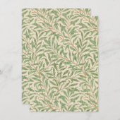 上品な緑の付きホリデーカ離れードデザイン シーズンカード (正面/裏面)