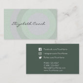 上品な緑の円 名刺 (正面/裏面)