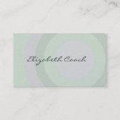 上品な緑の円 名刺 (正面)