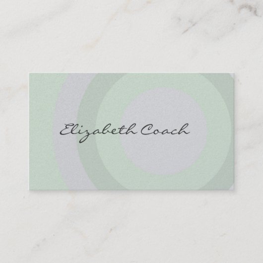 上品な緑の円 名刺 (正面)