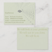 上品な緑の名刺 名刺 (正面/裏面)