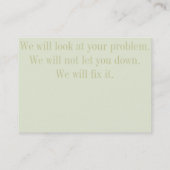 上品な緑の名刺 名刺 (裏面)