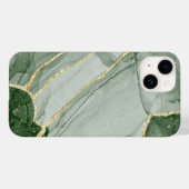 上品な緑の金ゴールド大理石パターンiPhone / アンドロイド Case-Mate iPhoneケース (裏面 (横))
