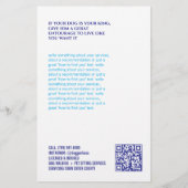 上品な羊飼いドッグフライヤー チラシ (裏面)