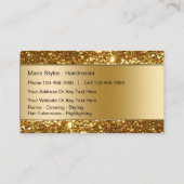 上品な美しいの美容院の名刺 名刺 (裏面)