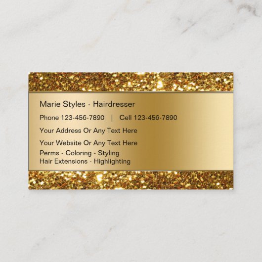 上品な美しいの美容院の名刺 名刺 (裏面)