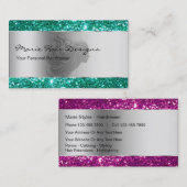 上品な美しいの美容院の名刺 名刺 (正面/裏面)