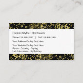 上品な美しいの美容院の名刺 名刺 (裏面)