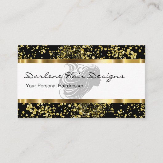 上品な美しいの美容院の名刺 名刺 (正面)