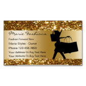 上品な美しいファッション マグネット名刺 (正面)