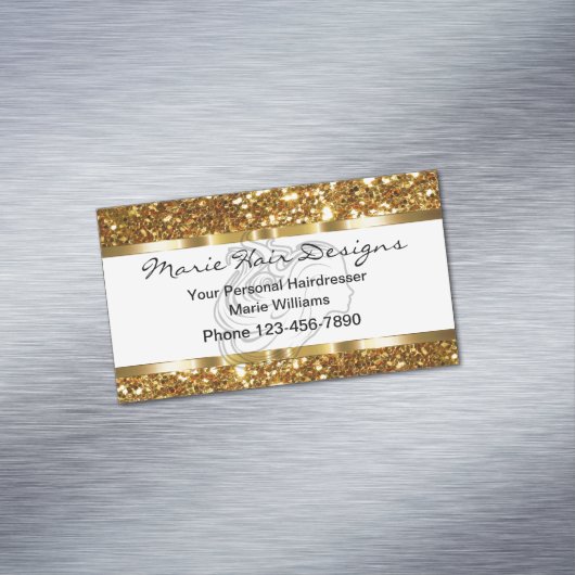 上品な美しいヘアスタイリスト マグネット名刺 (インサイチュ)