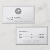 上品な美容師のアポイントメントの名刺 予約カード (正面/裏面)