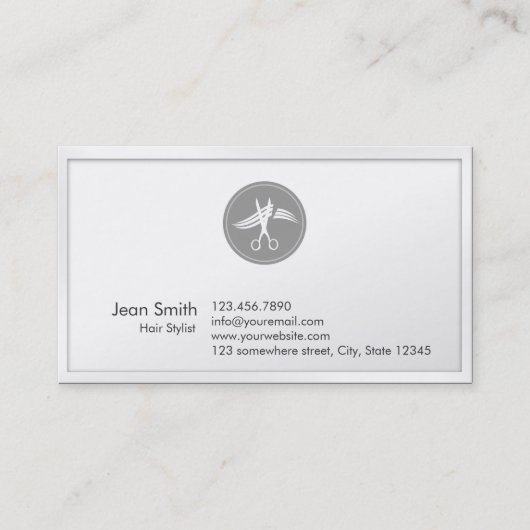 上品な美容師のアポイントメントの名刺 予約カード (正面)