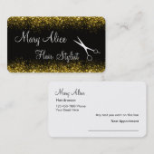 上品な美容師の名刺 予約カード (正面/裏面)