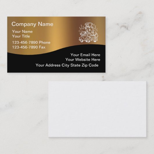 上品な自動詳述の名刺 名刺 (正面/裏面)