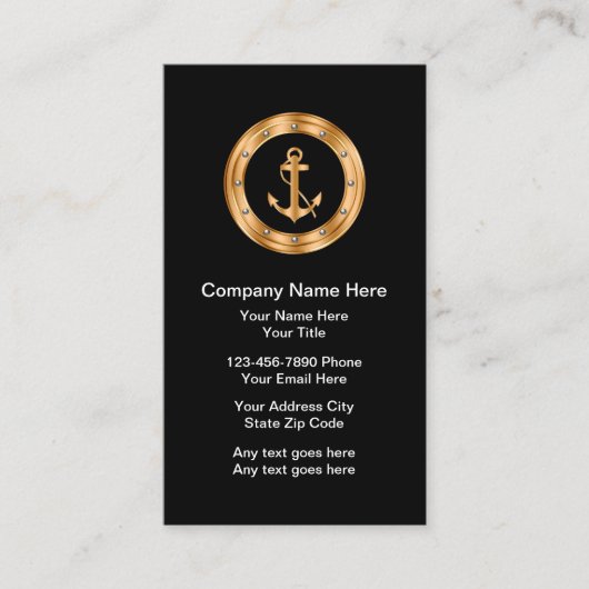 上品な航海の名刺 名刺 (正面)