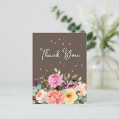 上品な花のギフトまたは親切なお礼のポストカード ポストカード (スタンド正面)