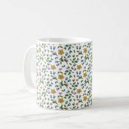 上品な花のマグカップ コーヒーマグカップ