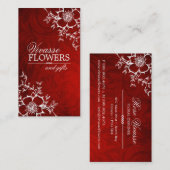 上品な花の名刺 名刺 (正面/裏面)