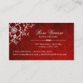 上品な花の名刺 名刺 (裏面)