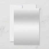 上品な花の宝石、シルバーフレームの結婚式メニュー RSVP (裏面)