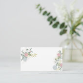 上品な花の水彩結婚式ゲストプレイスカード 紹介カード (スタンド正面)