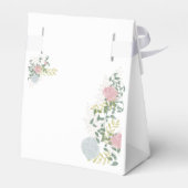 上品な花の水彩 結婚式のゲスト フェイバーボックス (裏面サイド)