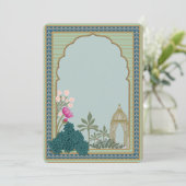 上品な花園の門を飾るクラシカルで優雅なウェディング 招待状 (スタンド正面)