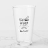 上品な花婿介添人ムスタヒートトップハットカスタム タンブラーグラス (裏面)