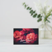 上品な花屋 名刺 (スタンド正面)
