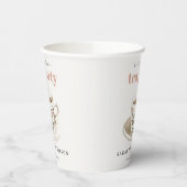 上品な花柄のティーカップ ブライダルシャワーティーパーティー 紙コップ (左)