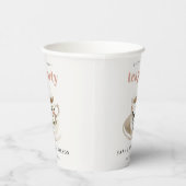 上品な花柄のティーカップ ブライダルシャワーティーパーティー 紙コップ (右)