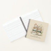 上品な花柄のヴィンテージ本のデザインが美しい、名入れノートブック ノートブック (内部)