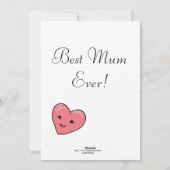 上品な花柄の個性的な写真 ママのためのホリデーカード シーズンカード (裏面)