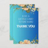 上品な花柄の感謝カード　お名前入り サンキューカード (正面/裏面)