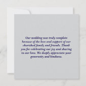 上品な花柄の感謝カード サンキューカード (裏面)