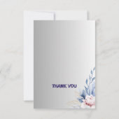 上品な花柄の感謝カード（名入れ対応）

この美しくデザインされた感謝カードで、スタイリッシュに感謝の サンキューカード (裏面)