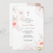 上品な花柄の招待状 招待状 (正面/裏面)