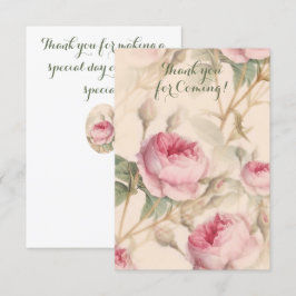 上品な花柄の「来てくれてありがとう」カード サンキューカード