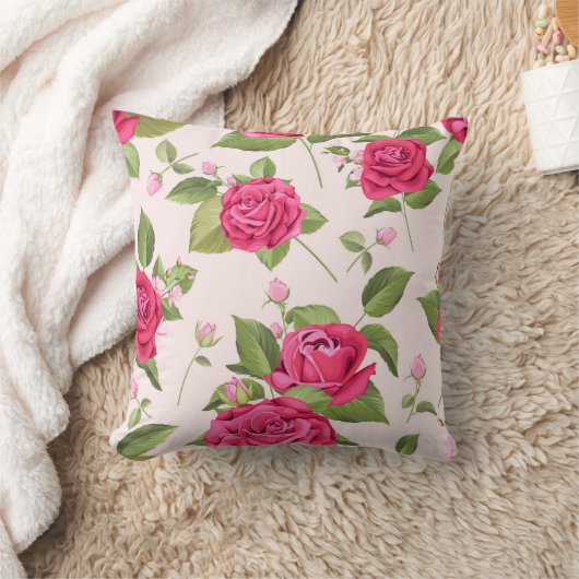 上品な花柄 クッション (ブランケット)