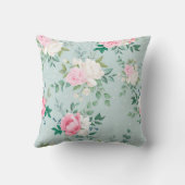 上品な花柄 クッション (裏面)