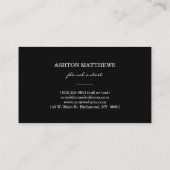 上品な花花束のプロフェッショナル 名刺 (裏面)