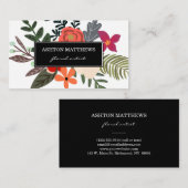 上品な花花束のプロフェッショナル 名刺 (正面/裏面)