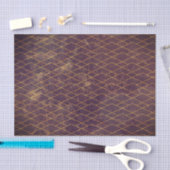 上品な茶色のパター動揺してンのジオメトリックテクスチャ 薄葉紙 (クラフト)