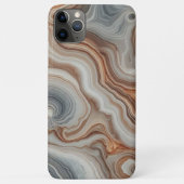 上品な茶色のベージュアンバーグレークォーツ瑪瑙パターン Case-Mate iPhoneケース (裏面)