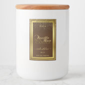 上品な茶色の製品パッケージングラベルの金ゴールドフレーム フードラベル (正面)