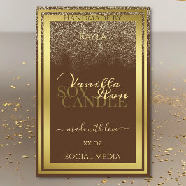 上品な茶色の製品パッケージングラベルの金ゴールドフレーム フードラベル